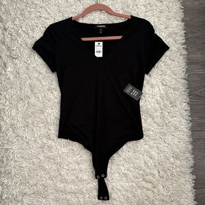 Express Black Short Sleeve Bodysuit